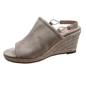 NEW NYDJ Women's CAI Espadrille Wedge Sandal, Suede Sand SIZE 8.5